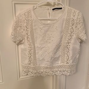 COPY - Abercrombie white top with embroidery